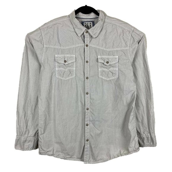 BKE Buckle Vintage 67 Western Pearl Snap Shirt Mens Standard Fit XL - Picture 1 of 9